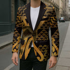 Humpback Whale Matariki New Zealand Blazer NZ Maori Paikea Poutama Luxury Gold