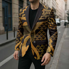 Humpback Whale Matariki New Zealand Blazer NZ Maori Paikea Poutama Luxury Gold