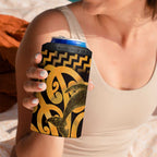 Humpback Whale Matariki New Zealand 4 in 1 Can Cooler Tumbler NZ Maori Paikea Poutama Luxury Gold