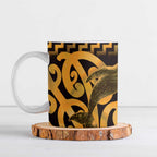 Humpback Whale Matariki New Zealand Ceramic Mug NZ Maori Paikea Poutama Luxury Gold