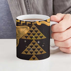 Humpback Whale Matariki New Zealand Ceramic Mug NZ Maori Paikea Poutama Luxury Gold