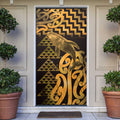 Humpback Whale Matariki New Zealand Door Cover NZ Maori Paikea Poutama Luxury Gold