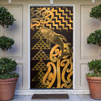 Humpback Whale Matariki New Zealand Door Cover NZ Maori Paikea Poutama Luxury Gold