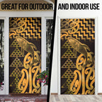 Humpback Whale Matariki New Zealand Door Cover NZ Maori Paikea Poutama Luxury Gold