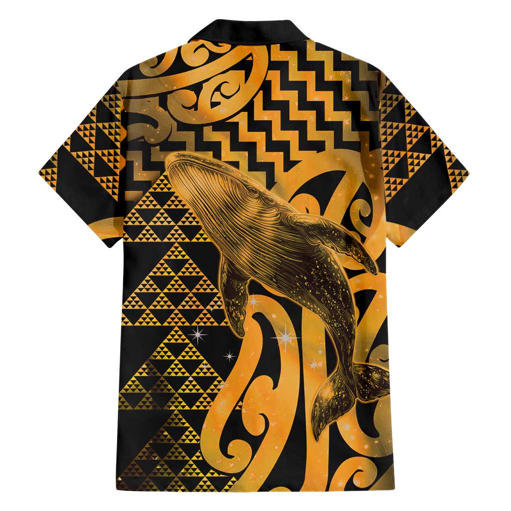 Humpback Whale Matariki New Zealand Family Matching Mermaid Dress and Hawaiian Shirt NZ Maori Paikea Poutama Luxury Gold