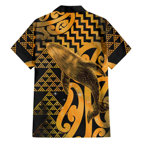 Humpback Whale Matariki New Zealand Family Matching Mermaid Dress and Hawaiian Shirt NZ Maori Paikea Poutama Luxury Gold