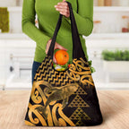 Humpback Whale Matariki New Zealand Grocery Bag NZ Maori Paikea Poutama Luxury Gold