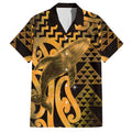 Humpback Whale Matariki New Zealand Hawaiian Shirt NZ Maori Paikea Poutama Luxury Gold