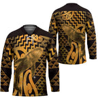 Humpback Whale Matariki New Zealand Hockey Jersey NZ Maori Paikea Poutama Luxury Gold