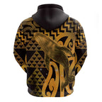Humpback Whale Matariki New Zealand Hoodie NZ Maori Paikea Poutama Luxury Gold