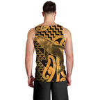 Humpback Whale Matariki New Zealand Men Tank Top NZ Maori Paikea Poutama Luxury Gold