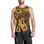 Humpback Whale Matariki New Zealand Men Tank Top NZ Maori Paikea Poutama Luxury Gold