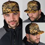 Humpback Whale Matariki New Zealand Mesh Trucker Cap NZ Maori Paikea Poutama Luxury Gold