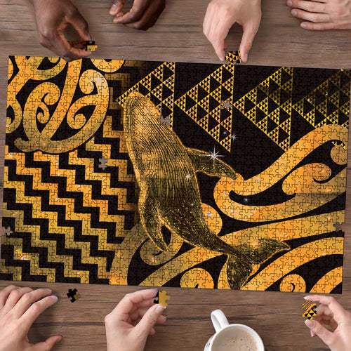 Humpback Whale Matariki New Zealand Puzzle NZ Maori Paikea Poutama Luxury Gold