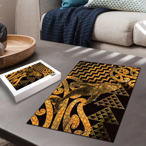 Humpback Whale Matariki New Zealand Puzzle NZ Maori Paikea Poutama Luxury Gold