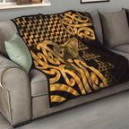 Humpback Whale Matariki New Zealand Quilt NZ Maori Paikea Poutama Luxury Gold
