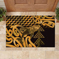 Humpback Whale Matariki New Zealand Rubber Doormat NZ Maori Paikea Poutama Luxury Gold