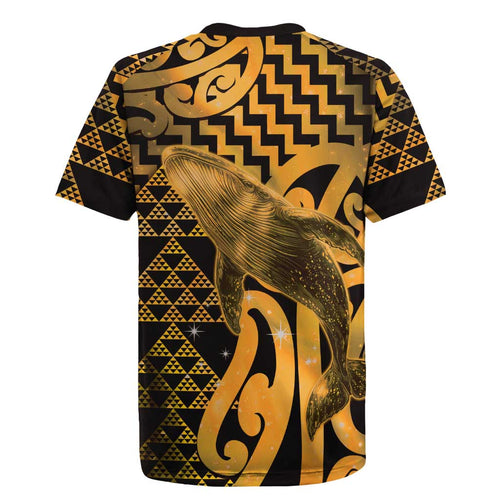 Humpback Whale Matariki New Zealand Rugby Jersey NZ Maori Paikea Poutama Luxury Gold