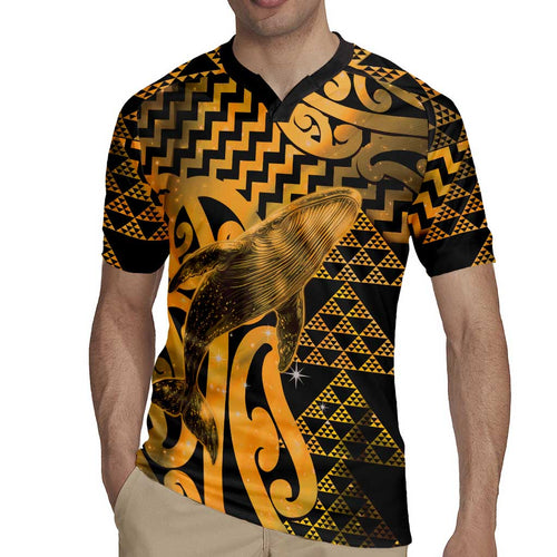 Humpback Whale Matariki New Zealand Rugby Jersey NZ Maori Paikea Poutama Luxury Gold