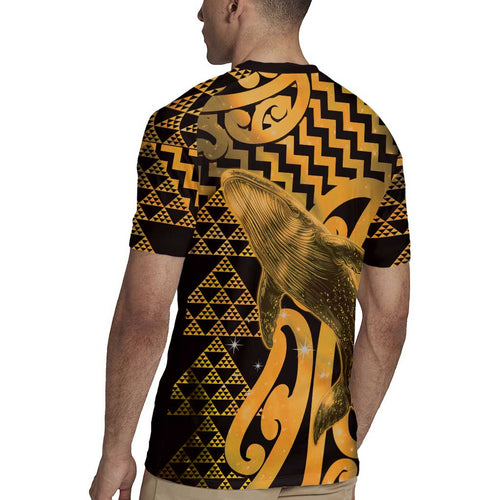 Humpback Whale Matariki New Zealand Rugby Jersey NZ Maori Paikea Poutama Luxury Gold