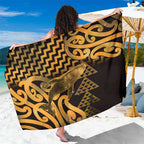 Humpback Whale Matariki New Zealand Sarong NZ Maori Paikea Poutama Luxury Gold