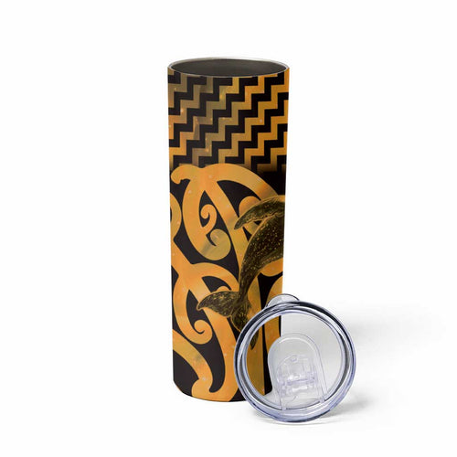 Humpback Whale Matariki New Zealand Skinny Tumbler NZ Maori Paikea Poutama Luxury Gold