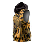 Humpback Whale Matariki New Zealand Sleeveless Hoodie NZ Maori Paikea Poutama Luxury Gold