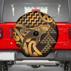 Humpback Whale Matariki New Zealand Spare Tire Cover NZ Maori Paikea Poutama Luxury Gold