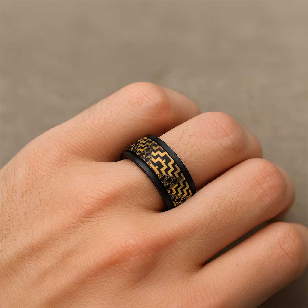 Humpback Whale Matariki New Zealand Spinner Ring NZ Maori Paikea Poutama Luxury Gold