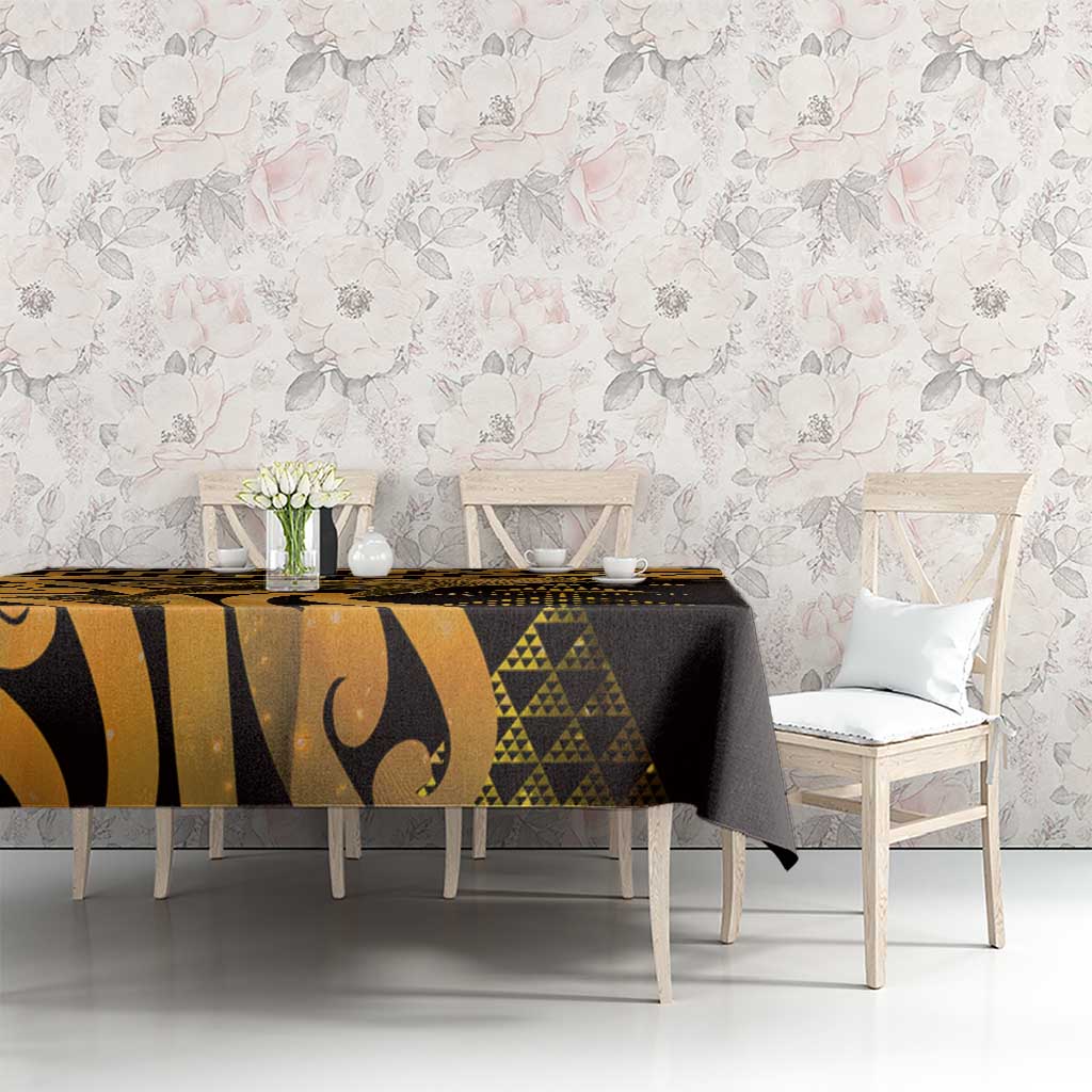 Humpback Whale Matariki New Zealand Tablecloth NZ Maori Paikea Poutama Luxury Gold