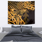 Humpback Whale Matariki New Zealand Tapestry NZ Maori Paikea Poutama Luxury Gold