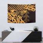 Humpback Whale Matariki New Zealand Tapestry NZ Maori Paikea Poutama Luxury Gold