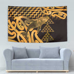 Humpback Whale Matariki New Zealand Tapestry NZ Maori Paikea Poutama Luxury Gold