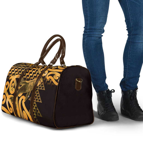 Humpback Whale Matariki New Zealand Travel Bag NZ Maori Paikea Poutama Luxury Gold