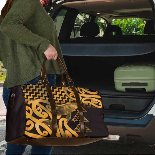Humpback Whale Matariki New Zealand Travel Bag NZ Maori Paikea Poutama Luxury Gold