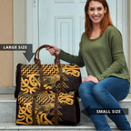 Humpback Whale Matariki New Zealand Travel Bag NZ Maori Paikea Poutama Luxury Gold
