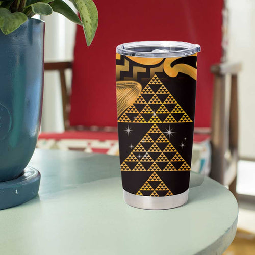Humpback Whale Matariki New Zealand Tumbler Cup NZ Maori Paikea Poutama Luxury Gold