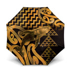 Humpback Whale Matariki New Zealand Umbrella NZ Maori Paikea Poutama Luxury Gold