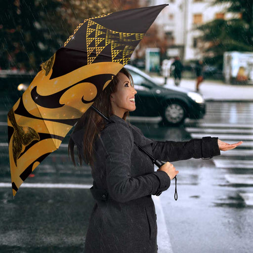 Humpback Whale Matariki New Zealand Umbrella NZ Maori Paikea Poutama Luxury Gold