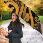 Humpback Whale Matariki New Zealand Umbrella NZ Maori Paikea Poutama Luxury Gold