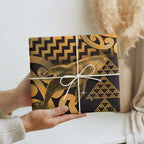 Humpback Whale Matariki New Zealand Wrapping Paper NZ Maori Paikea Poutama Luxury Gold