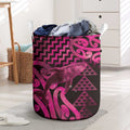 Humpback Whale Matariki New Zealand Laundry Basket NZ Maori Paikea Poutama Luxury Pink