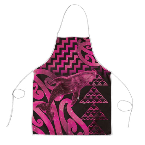 Humpback Whale Matariki New Zealand Apron NZ Maori Paikea Poutama Luxury Pink