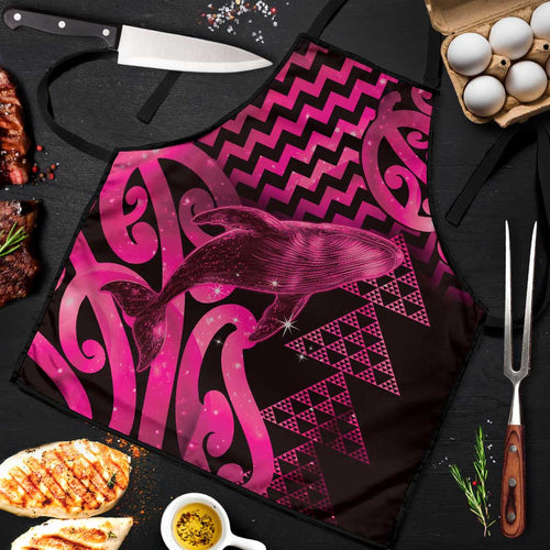 Humpback Whale Matariki New Zealand Apron NZ Maori Paikea Poutama Luxury Pink