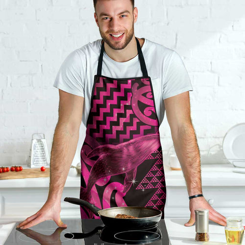 Humpback Whale Matariki New Zealand Apron NZ Maori Paikea Poutama Luxury Pink