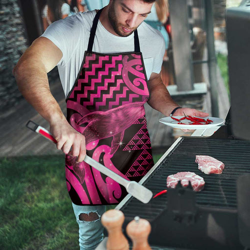 Humpback Whale Matariki New Zealand Apron NZ Maori Paikea Poutama Luxury Pink