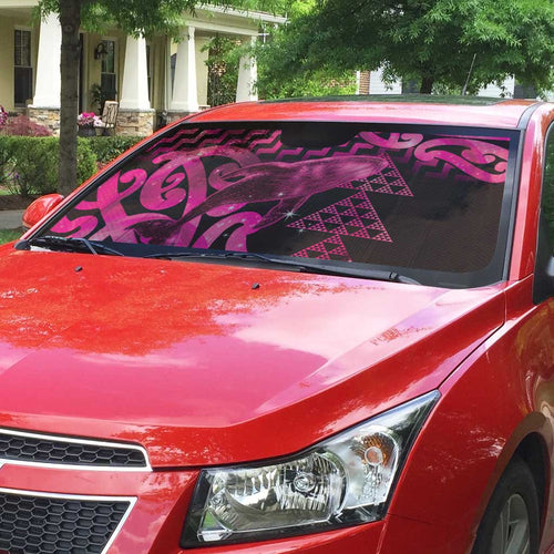 Humpback Whale Matariki New Zealand Auto Sun Shade NZ Maori Paikea Poutama Luxury Pink