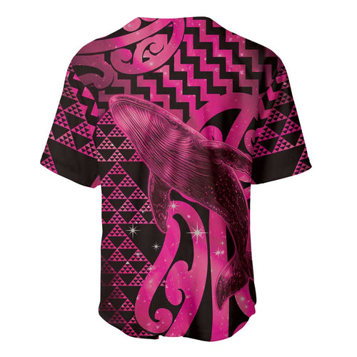 Humpback Whale Matariki New Zealand Baseball Jersey NZ Maori Paikea Poutama Luxury Pink