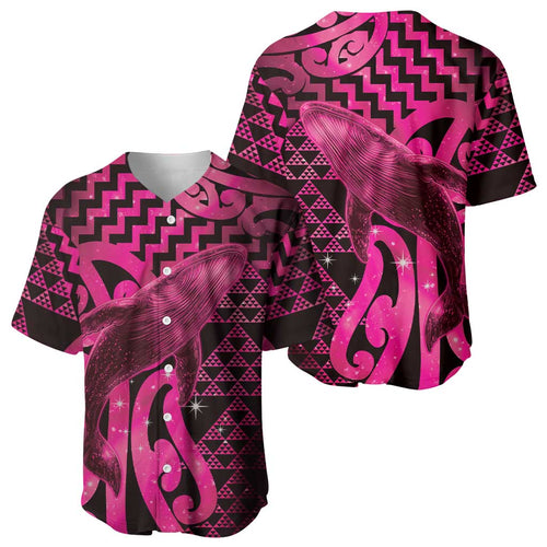 Humpback Whale Matariki New Zealand Baseball Jersey NZ Maori Paikea Poutama Luxury Pink