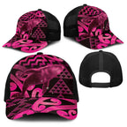 Humpback Whale Matariki New Zealand Baseball Net Cap NZ Maori Paikea Poutama Luxury Pink